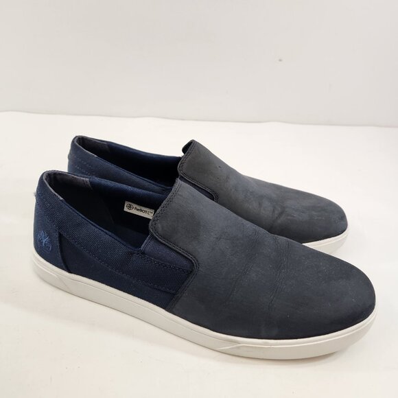 Timberland A25PZ Groveton Men's Slip On Shoes Size 10.5 Navy Blue - Picture 3 of 11